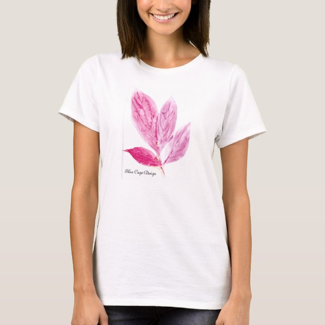Camiseta Monótipo Impressão botânico (Frente)