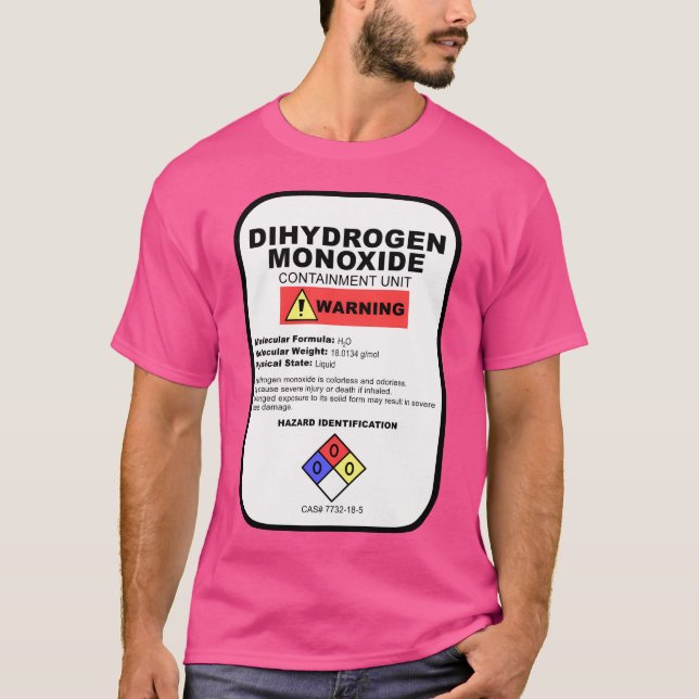 Camiseta Monóxido de Dihidrogênio (Frente)