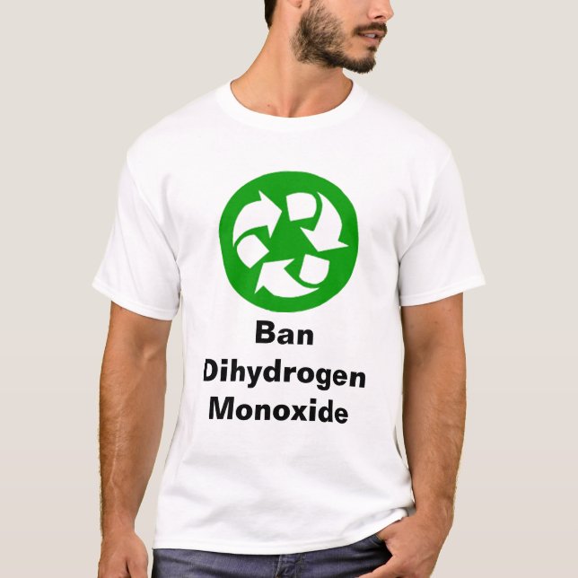 Camiseta Monóxido do dihydrogen da proibição (Frente)