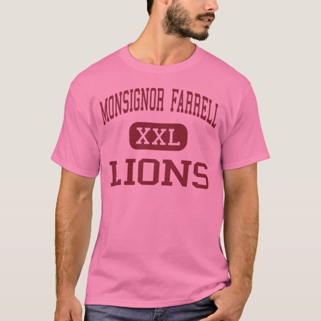 Camiseta Monsignor Farrell - leões - alto - Staten Island (Frente)