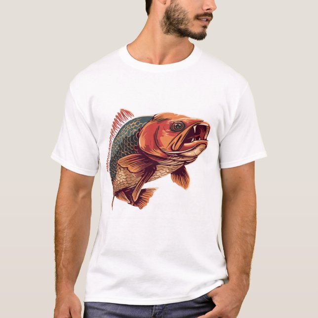 Camiseta Monster Carp Fishing Angler Gift (Frente)