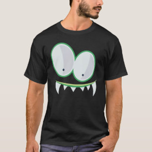 Camiseta Monster Face Costume Halloween Crianças Adultos 17