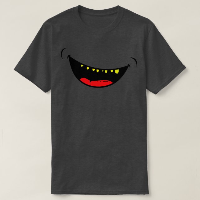 Camiseta Monster Face Mask Smile Ria (Frente do Design)