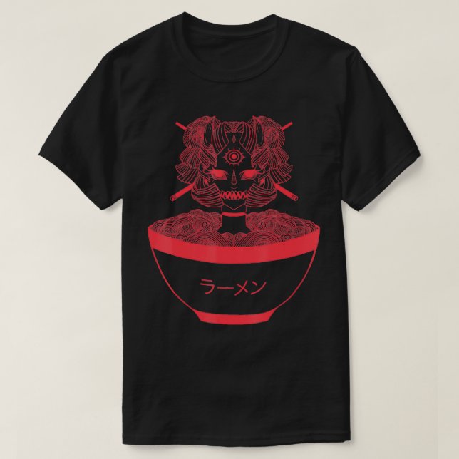 Camiseta Monster Girl Ramen Noodles (Frente do Design)