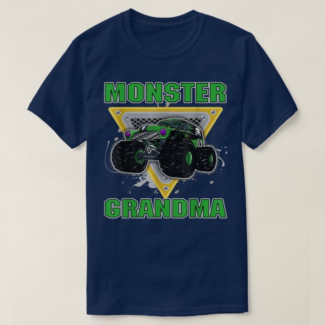 Camiseta Monster Grand Ma Monster Truck É Minha Avó Jam (Frente do Design)