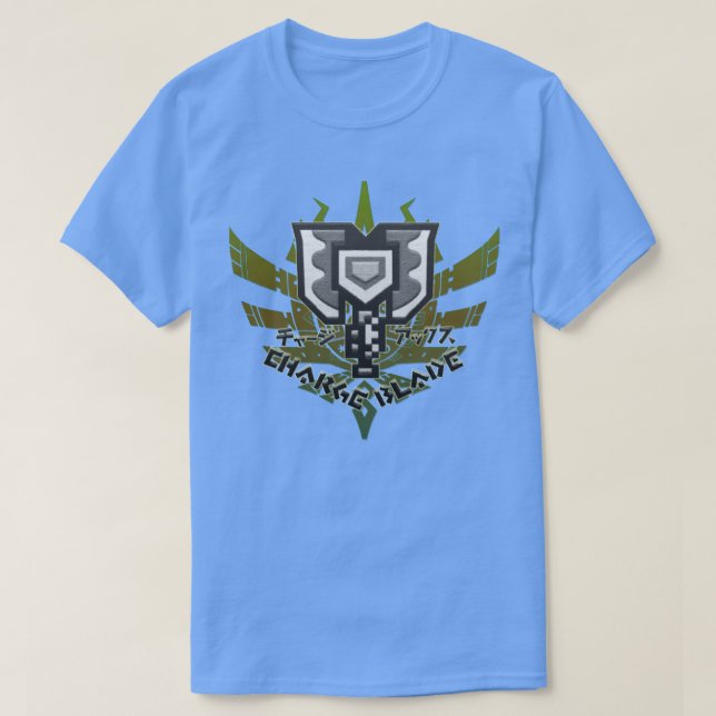 Camiseta Monster Hunter 4 lâmina de carga máxima (Frente do Design)