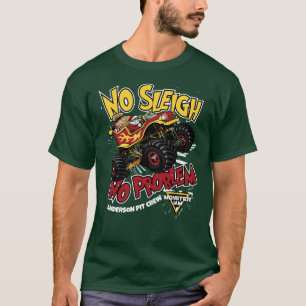 Camiseta Monster Jam "Sem Trenó, Sem Problema" Caminhão do