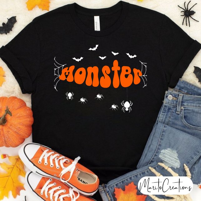 Camiseta Monster Modern Girl's Scary T-shirt in black (Criador carregado)