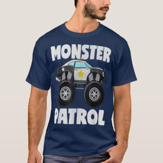 Camiseta Monster Patrol Vintage Polícia Polícia Polícia Car
