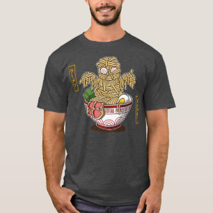 Camiseta Monster Ramen Costume Famoso Japão Nodles Engraçad