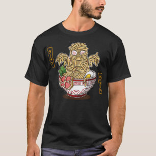 Camiseta Monster Ramen Costume Famoso Japão Nodles Engraçad