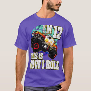 Camiseta Monster Truck, 12 Anos, Aniversário