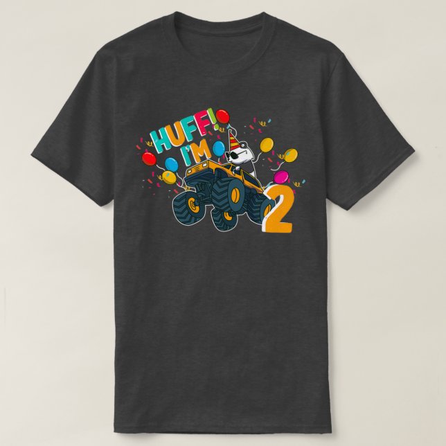 Camiseta Monster Truck 2 Panda Driver Cute Bear Pet Animal (Frente do Design)