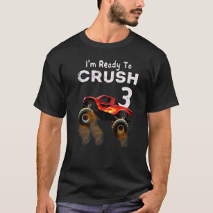 Camiseta Monster Truck 3rd Birthday  Boys I'm Ready To Crus