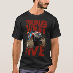 Camiseta Monster Truck 5 Birthday Truck design b