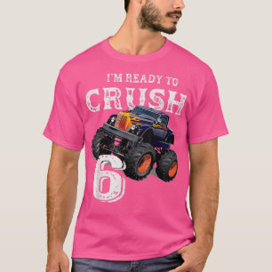 Camiseta Monster Truck 6 Birthday Gift Boys que estou pront