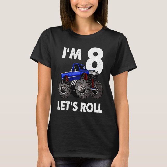Camiseta Monster Truck 8º Aniversário Jovens (Frente)