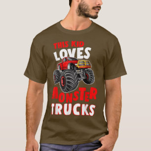Camiseta Monster Truck Apparel Boys Toddler Kids Men Monste