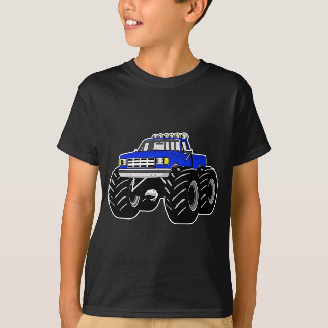 CAMISETA MONSTER TRUCK AZUL (Frente)