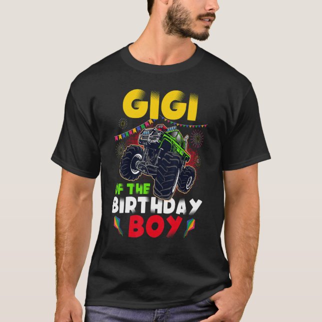 Camiseta Monster Truck B Day Combing Famaily Gigi Of The B (Frente)