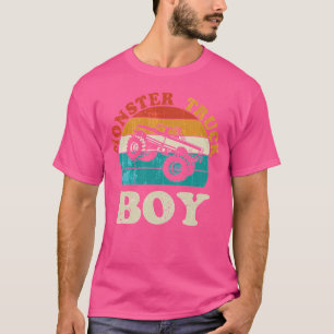 Camiseta Monster Truck Boy Kids Retro Vintage Monster Truck