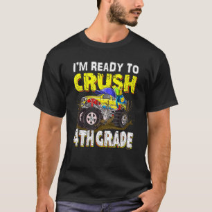 Camiseta Monster Truck Boys Ready to Crush 4th Grade Back T