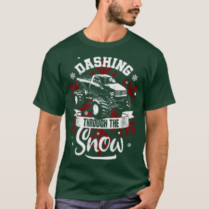 Camiseta Monster Truck Christmas V8 Motor Musculus Car Pick
