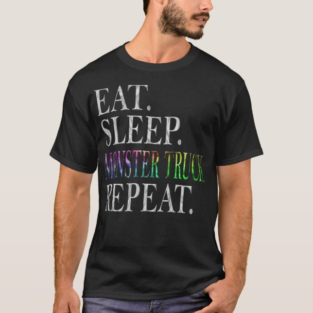 Camiseta Monster Truck colorido (Frente)