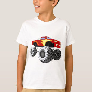 Camiseta Monster truck com chamas