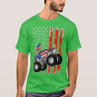 Camiseta Monster Truck conosco bandeira americana 2
