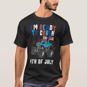 Camiseta Monster Truck Crush 4 de julho Toddler Quarto Rapa