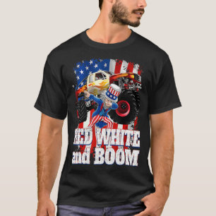 Camiseta Monster Truck Dabbing Tio Sam 4 De Julho Americano