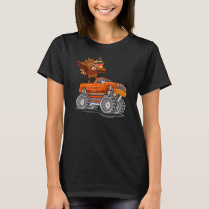 Camiseta Monster Truck Dabbing Turkey Hooray Happy Graças
