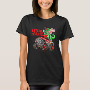 Camiseta Monster Truck Dinossaur I Rouba Corações Rex Valen