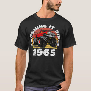 Camiseta Monster Truck Driver Esmagando Desde O Nascimento