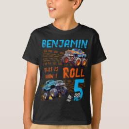 Camiseta Monster Truck É Assim Que Eu Rolo - Aniversário 5