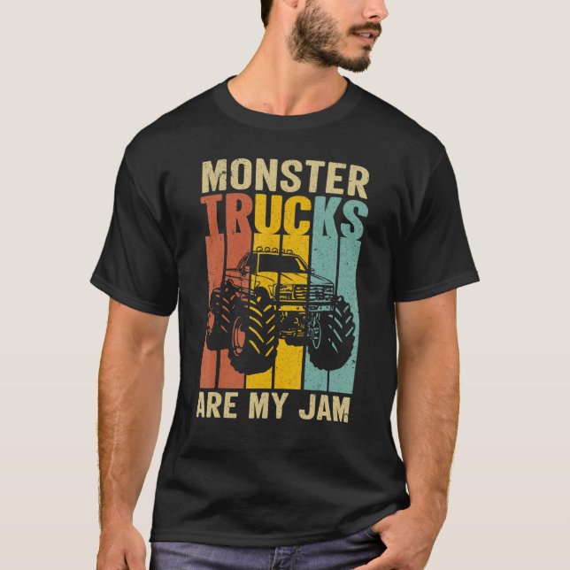 Camiseta Monster Truck É Meu Jam, Engraçado Festa de aniver (Frente)