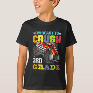 Camiseta Monster Truck Estou pronto para esmagar o 3º ano