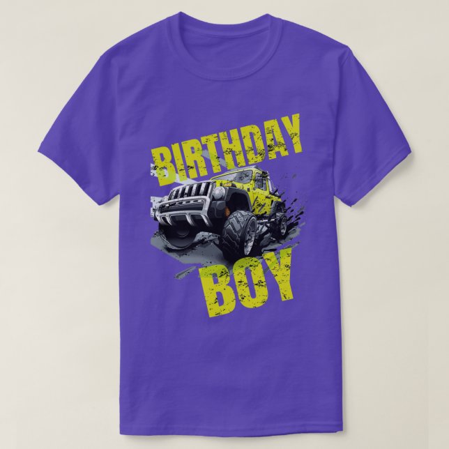 Camiseta Monster Truck For Birthday Boy Cool Gift 2 (Frente do Design)