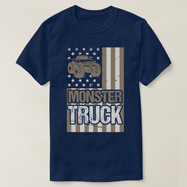 Camiseta Monster Truck Funny Driver2093 (Frente do Design)