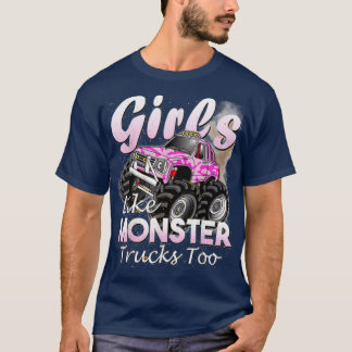 Camiseta Monster Truck Girls Monsters Aniversário