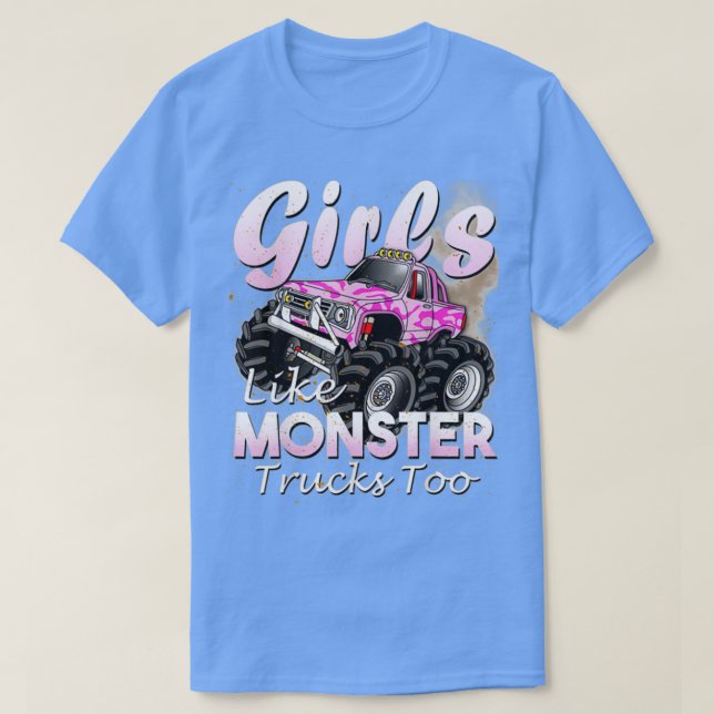 Camiseta Monster Truck Girls Monsters Aniversário 3 (Frente do Design)