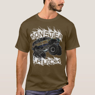 Camiseta Monster Truck Jam Lover Jumping e carros esmagador