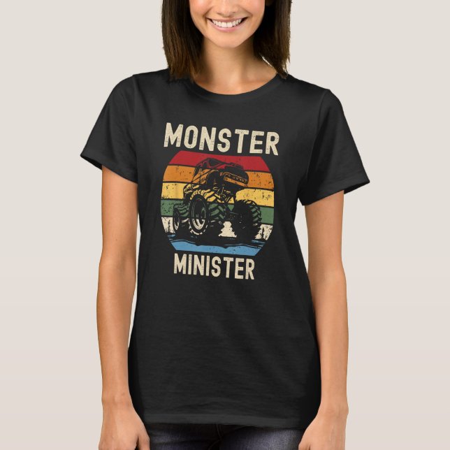 Camiseta Monster Truck Loving Ministro (Frente)