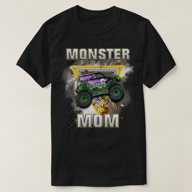 Camiseta Monster Truck Mãe Caminhão Monstro É Meu Caminhão  (Frente do Design)
