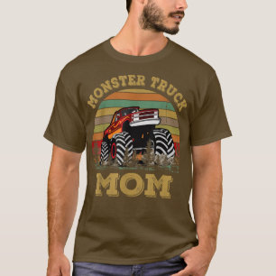 Camiseta Monster Truck Mãe Vintage Estilo Retro Mulheres