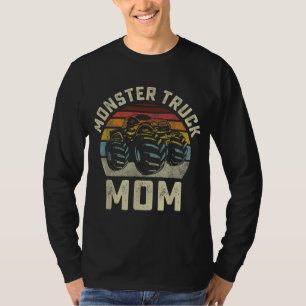 Camiseta Monster Truck Mãe Vintage Estilo Retro Mulheres