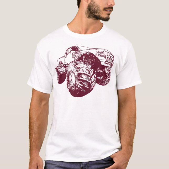 Camiseta Monster truck marrom (Frente)