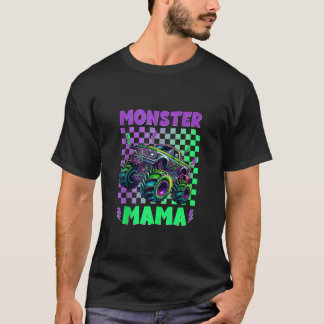 Camiseta Monster Truck Mom Mama Of The Birthday Boy Family 