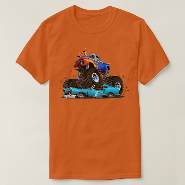 Camiseta Monster Truck Monster Truster Regra Automóveis Mon (Frente do Design)